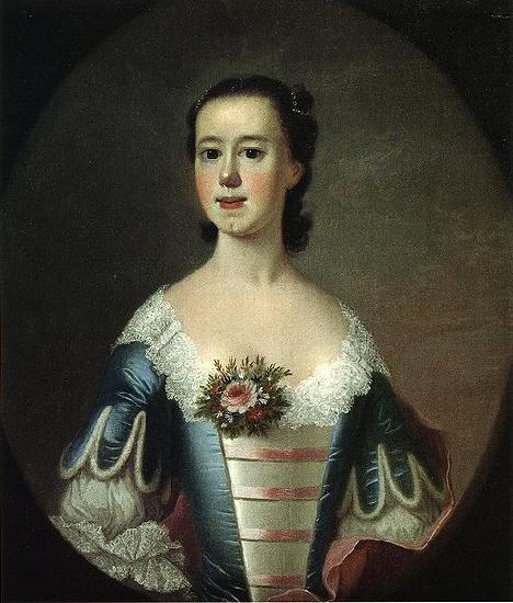 Jeremiah Theus Portrait of Mrs oil painting picture